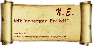 Nürnberger Enikő névjegykártya